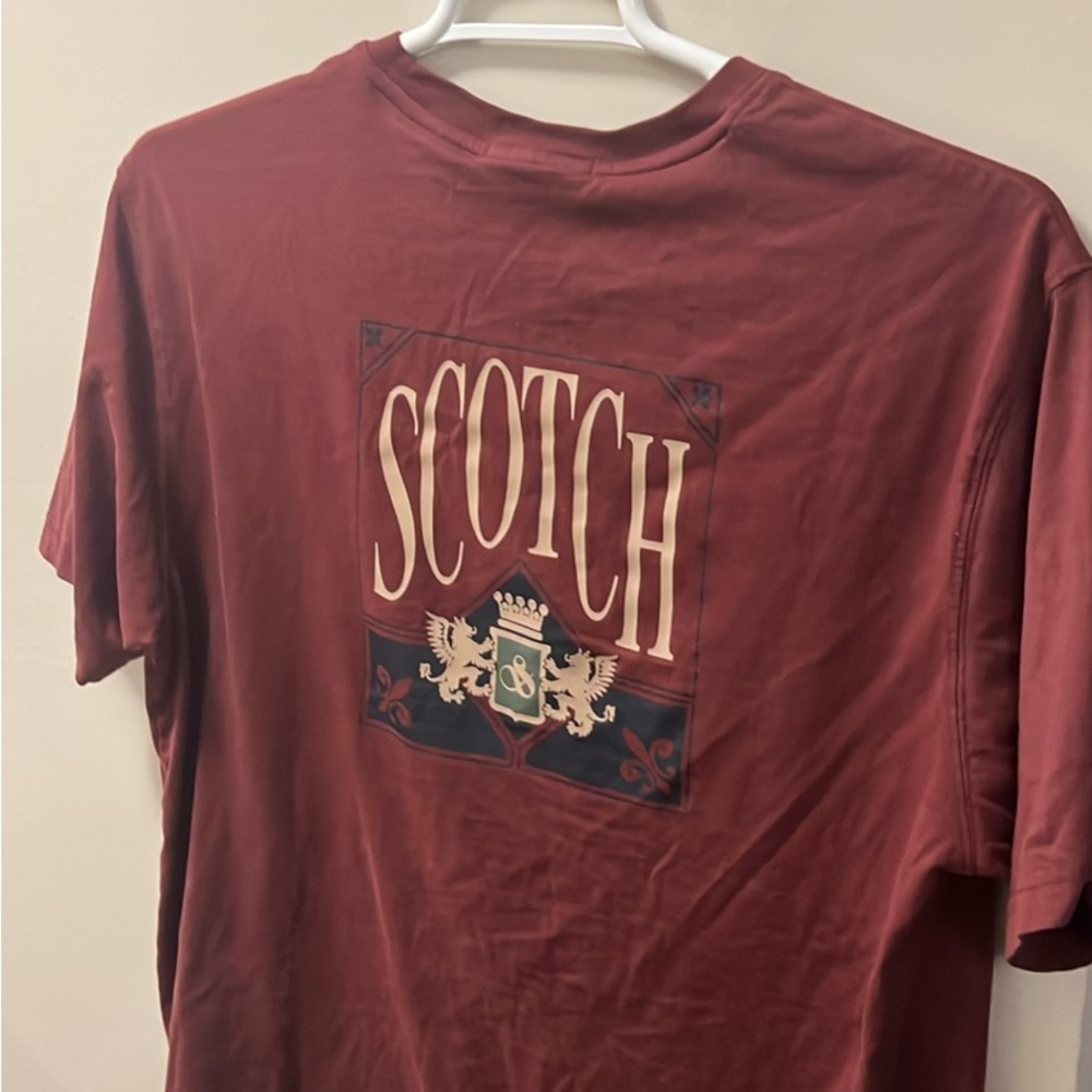 Scotch & Soda Red Short Sleeve Tee